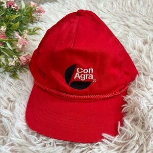 Vintage 80s 90s Sportsman Con Agra Rope Band SnapBack Trucker Hat Made In USA